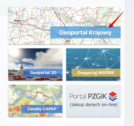 Geoportal.gov.pl - uruchomienie aplikacji Geoportal krajowy